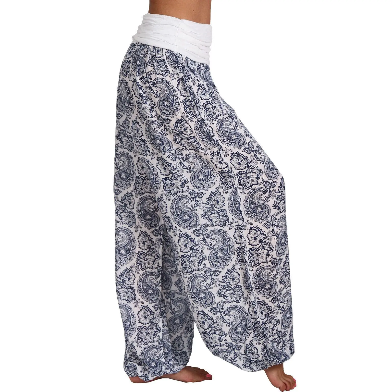Digital Printing Long Wide-leg Pants Casual Pants Harlan Pants 2025 New Models Europe and The United States
