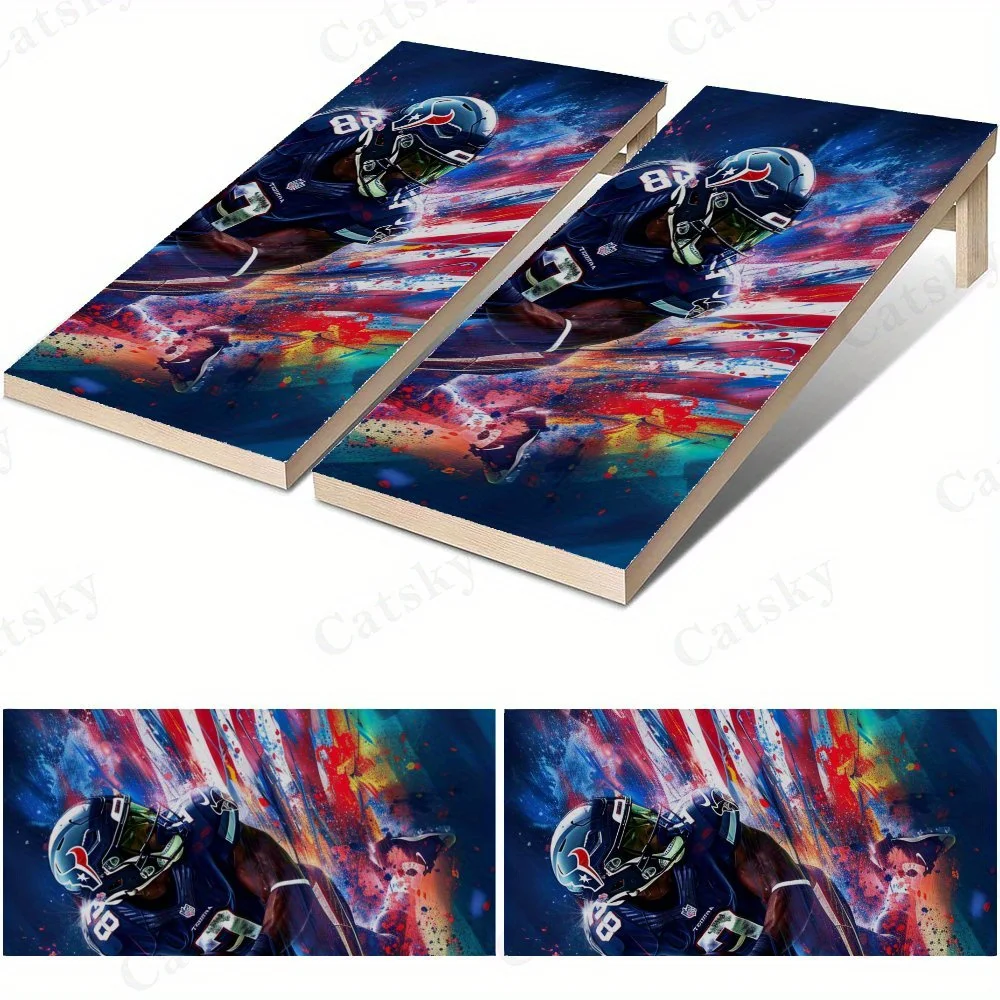 Rugby Player Flag Sprint,2D Flat Vinyl Sandboard Decals - Budget-Friendly and High Value, Bubble-Free and Easy to Stick, Waterpr