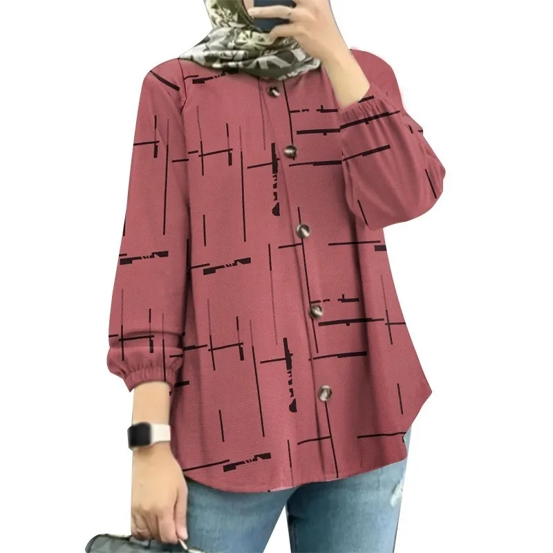 Chemise à fleurs musulmane malais pour femmes, nouvelle collection, à la mode, manches à bulles, lot d'usine, Abaya, Ramadan, dubaï, luxe, Islam, élégant