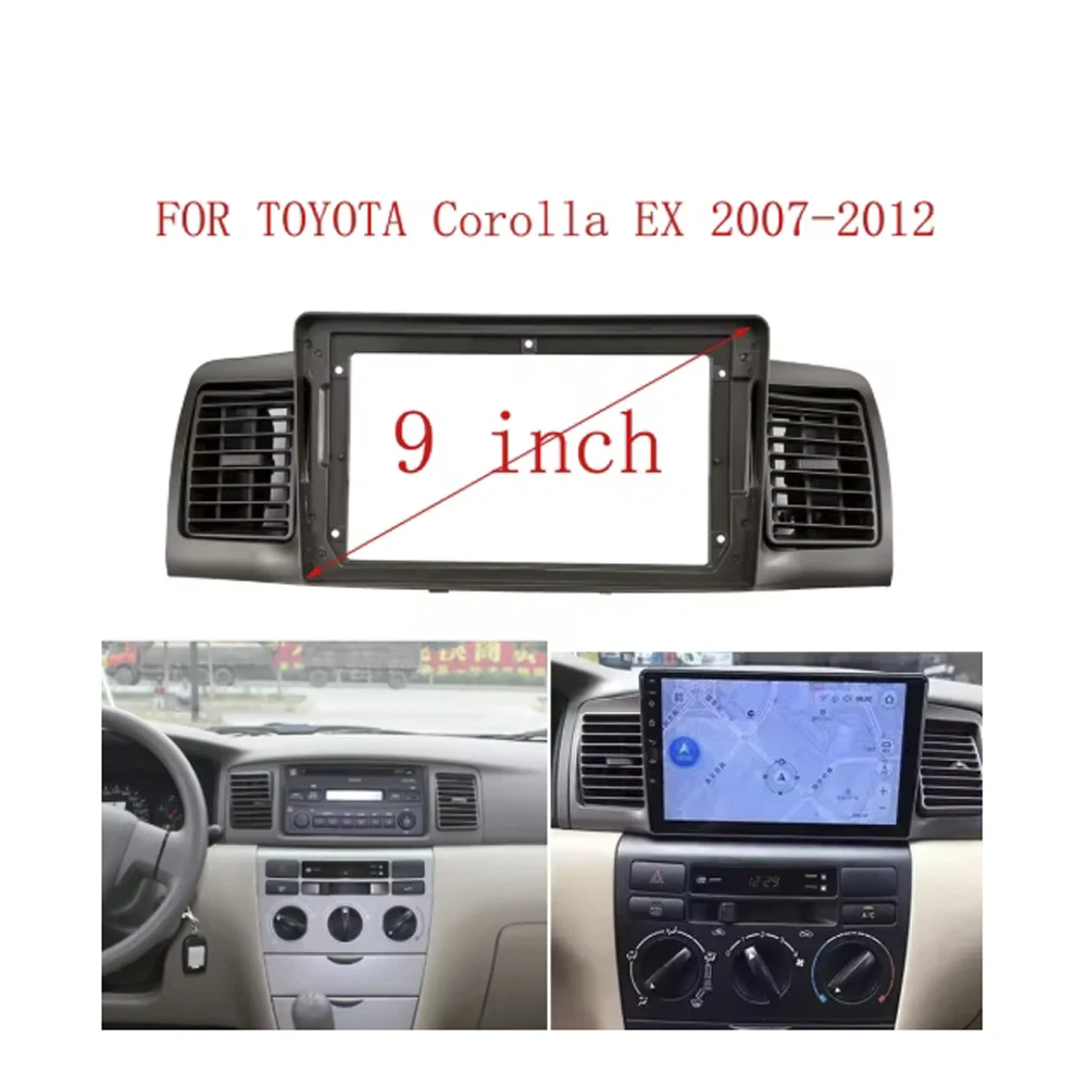 

Car Air Conditioning Air Vent Outlet Panel Grille Cover Frame Fascia Replacement For TOYOTA Corolla EX Corolla E120 Dash Kit