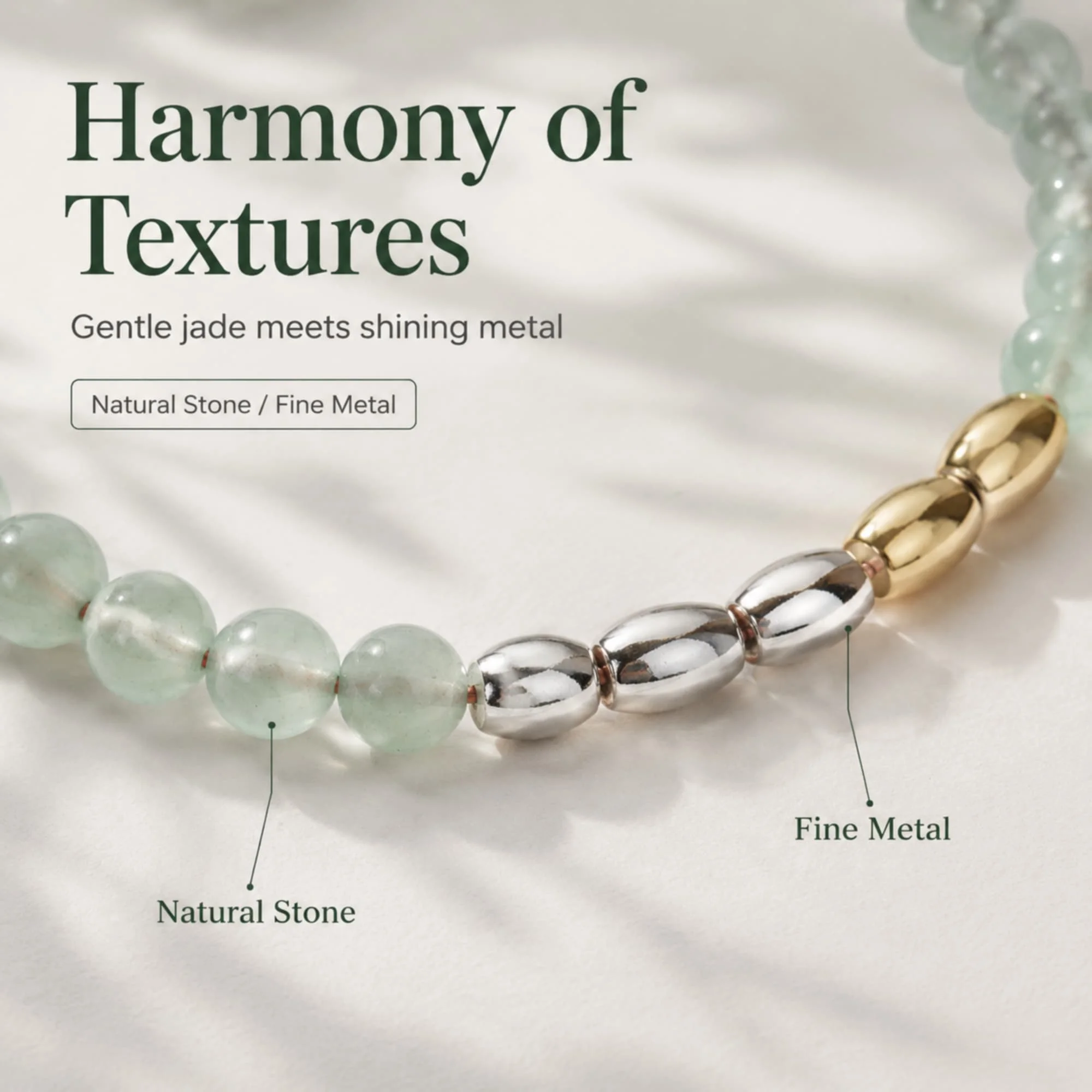 7A Natural Agate Green Aventurine 7 Rice Beads 5 Elements Bracelet Stone Copper Jewelry for Women Men Chakra Protection Gift