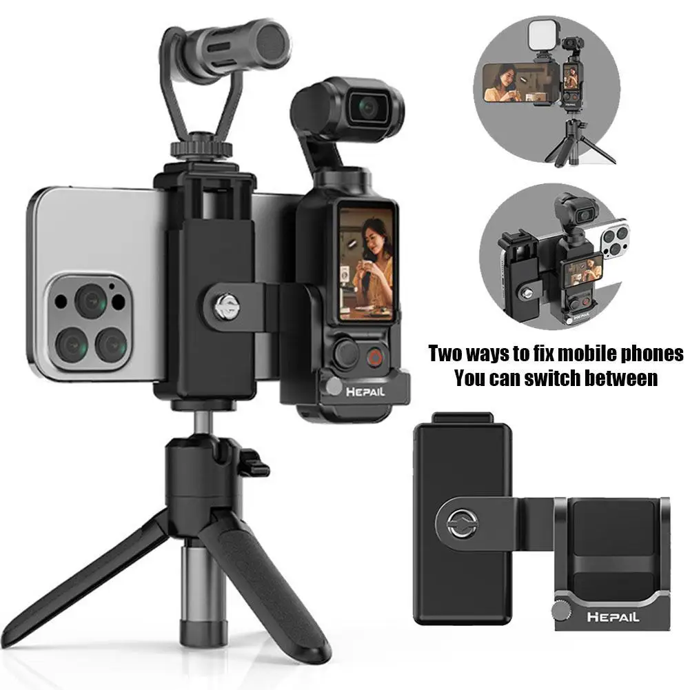 

1pc Multifunction for dji Osmo Pocket 3 Expansion Phone Holder Adapter Protective Case for dji Pocket 3 Extension Handle Bracket