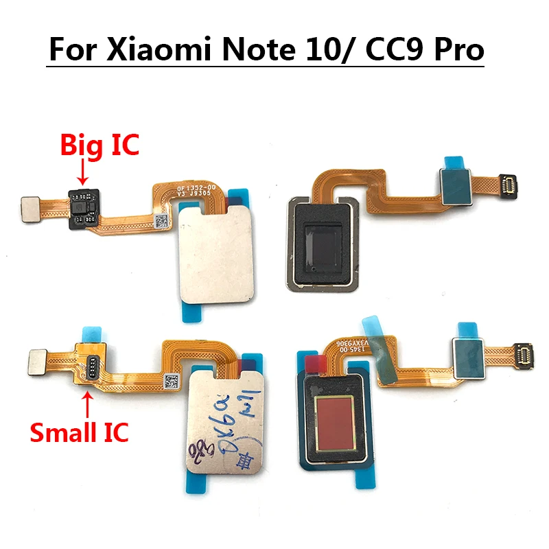 New For Xiaomi Mi Note 10 Pro Fingerprint Sensor Home Return Key Menu Button Flex Ribbon Cable TelePhone Phone Repair Parts