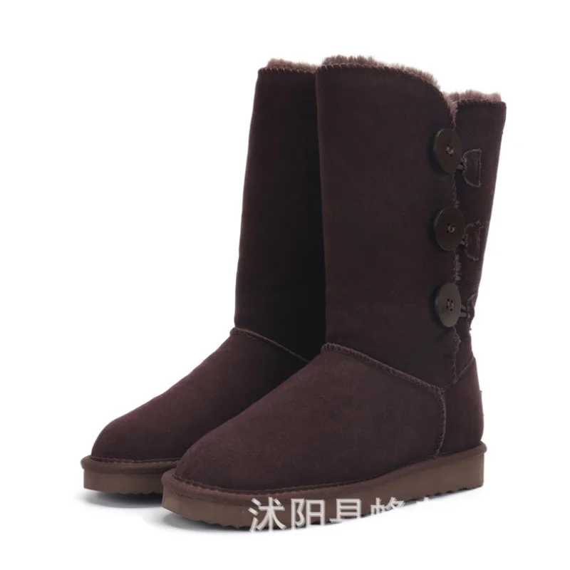 2023 New Hot Sale Classic 100% Genuine Leather Snow Boots Fashion Boots for Women Warm Winter Boots Women Boots Shoes