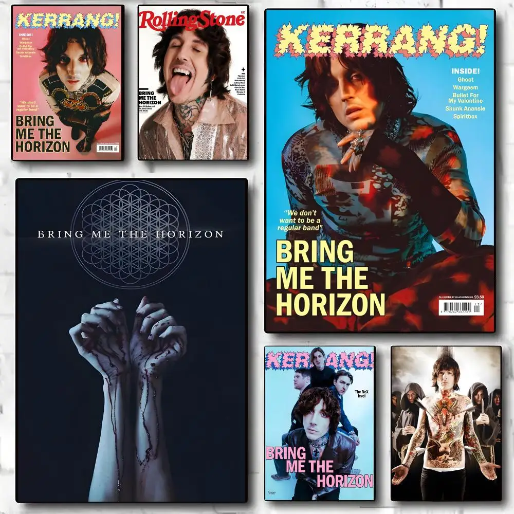 Band B-Bring Me The Horizon Poster Decorative Wall Art Stickers Mural For Home Living Room Hallway Decor Gift