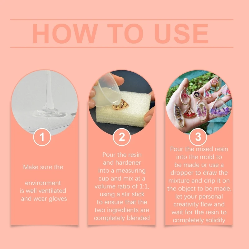 200 مل من راتنجات الإيبوكسي (الراتنج والمقوي لكل منهما 3.38 أونصة) للمجوهرات، مع 4 ماصات، 2 كوب قياس، 2 عصا، 2 زوج من القفازات