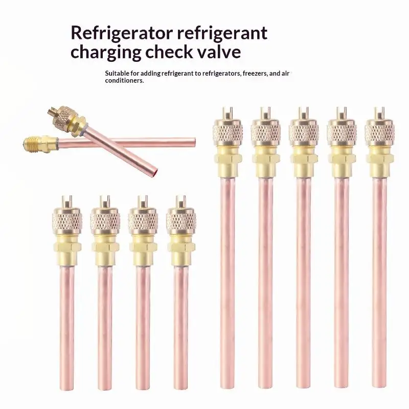 0.6MM Thick 1/4'' Refrigerant Charging Service Valve Corrosion Resistant Access Valve for AC Refrigerator