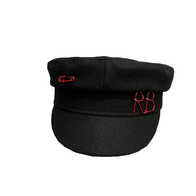 2023 autumn and spring new arrival women and men \'s visor baker boy cap with RB letter