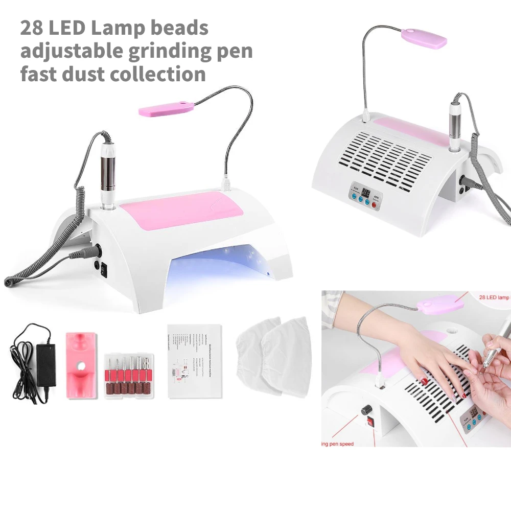 

5in1 Nail Polisher Nail Dryer 60W 30LED Lamp Multi-purpose LED Phototherapy Lamp Vacuum Cleaner Integrated Machine Nail Art Tool