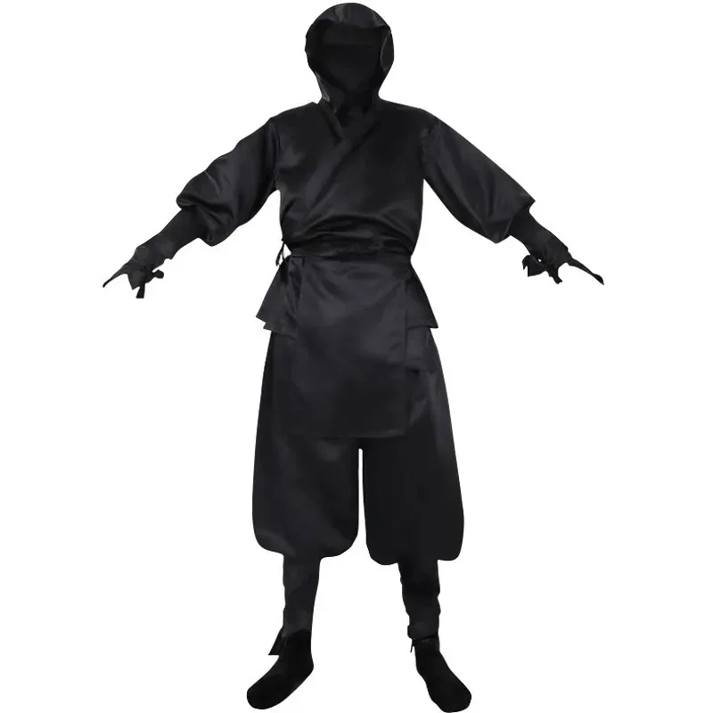 2025 Unisex Ninja Cosplay Clothes Adult Samurai Fantasy Hooded Uniform Halloween Costume Carnival Party Clothing Stage Wear mb.3