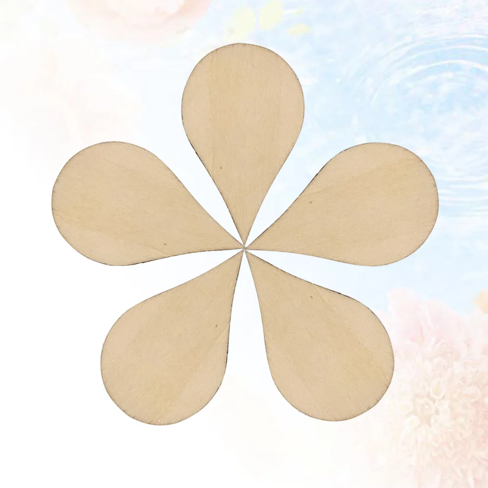 

100 pcs 40X25Mm Wooden Slices Natural Light Craft Decorations For Diy Scrapbooking Sign Interior Projects Wooden