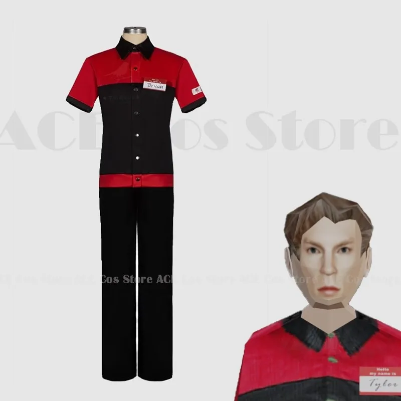 Mannys Horror Tyler Cosplay Costume Restaurant Uniforms Suit Socks Halloween Anime Game Scary Cosplay Party Clothes New