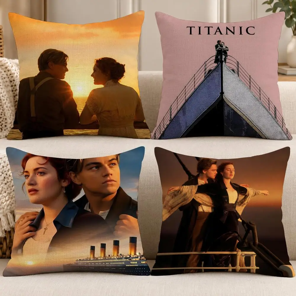 Movie Cinema Classic T-Titanic Cushion Cover Soft Short Plush throw pillow Sofa Bedroom Den Car Dorm Decor Gifts