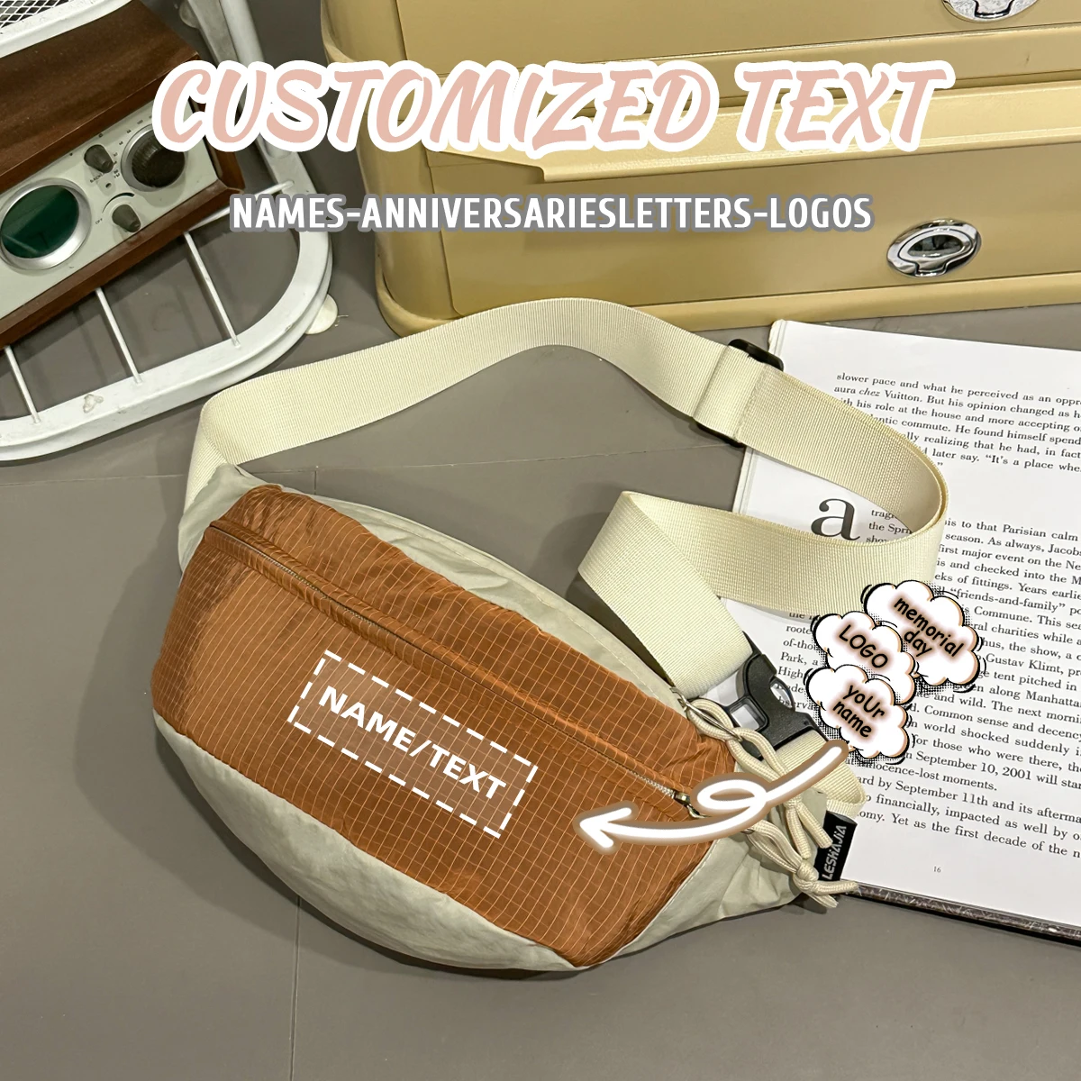 Logo Customization Fashionable Women's Bag Waterproof Oxford Cloth Chest Bag 2026 New Model Crossbody Bag Lightweight Travel Sports Leisure Chest Bag Personalized DIY