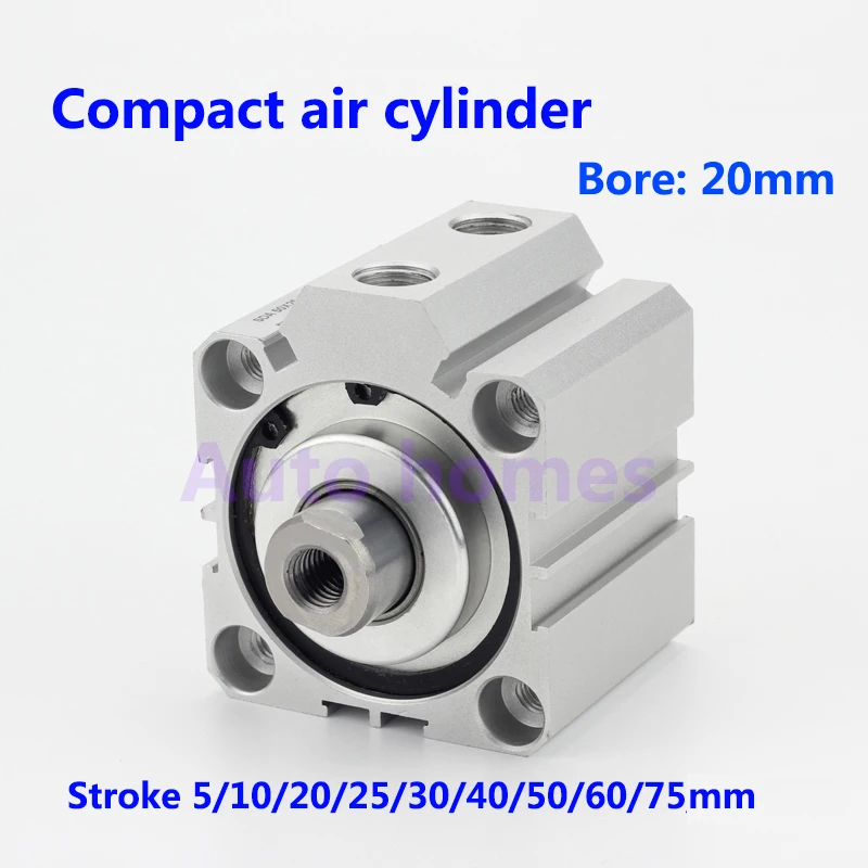 High quality Bore 20 compact air pneumatic piston cylinder Thin cylinder double acting SDA20-5/10/15/20/25/30/45/50/75