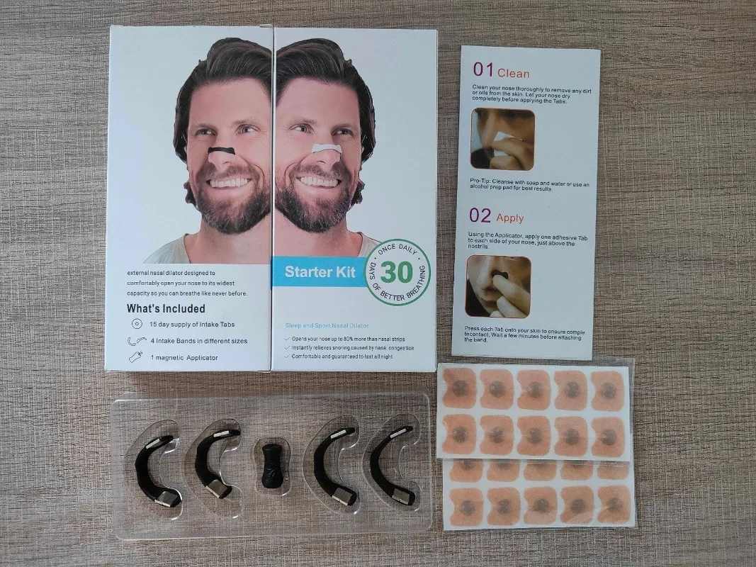 تخفيف احتقان الأنف الشخير تحسين النوم مريح التهوية ممارسة المغناطيسي شفط حزام الأنف موسع الجهاز التنفسي