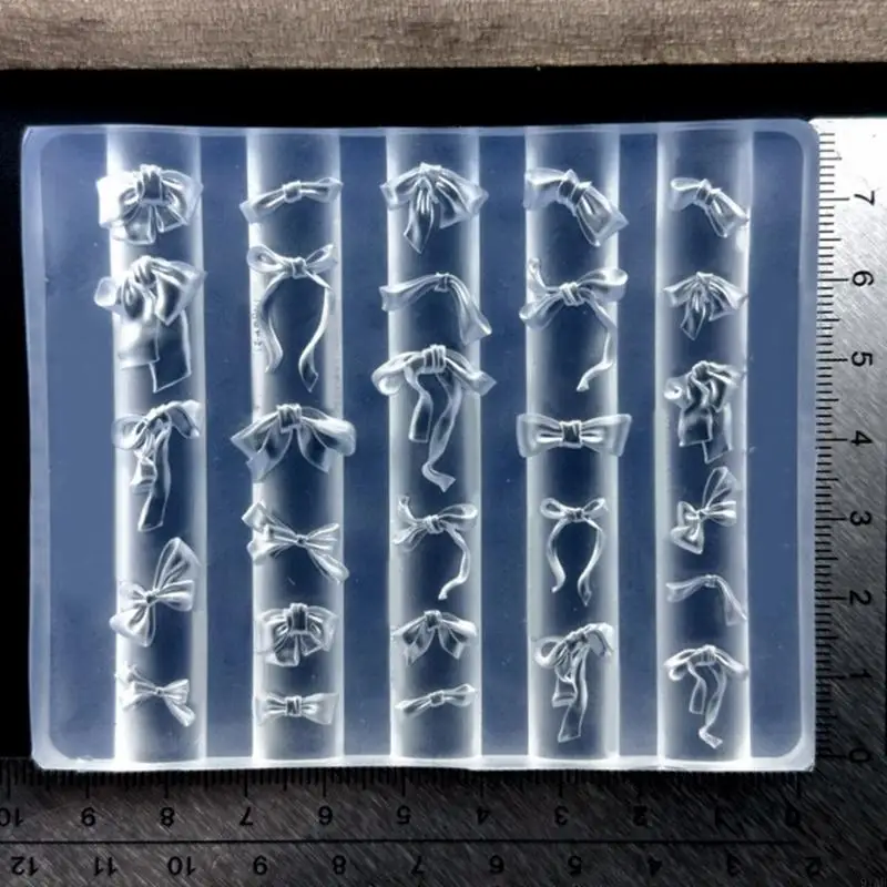 

91AF Practical Art Molds Bowknot Theme Art Template Moulds Silicone Texture