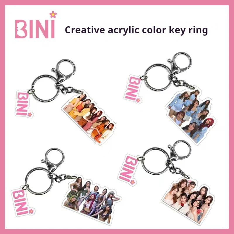 Philippine Women's Team Bini Personalized Acrylic Keychain Pendant Photo Personal Headstick Hanging Decoration