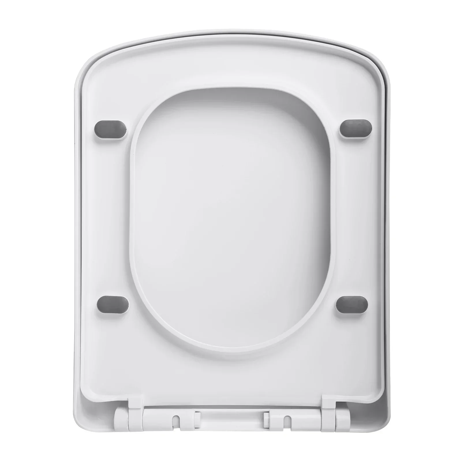 

Square Heavy Duty Soft Close Quick Release White Toilet Seat Easy Installation with Top Fixing Holes Adjustable Hinge