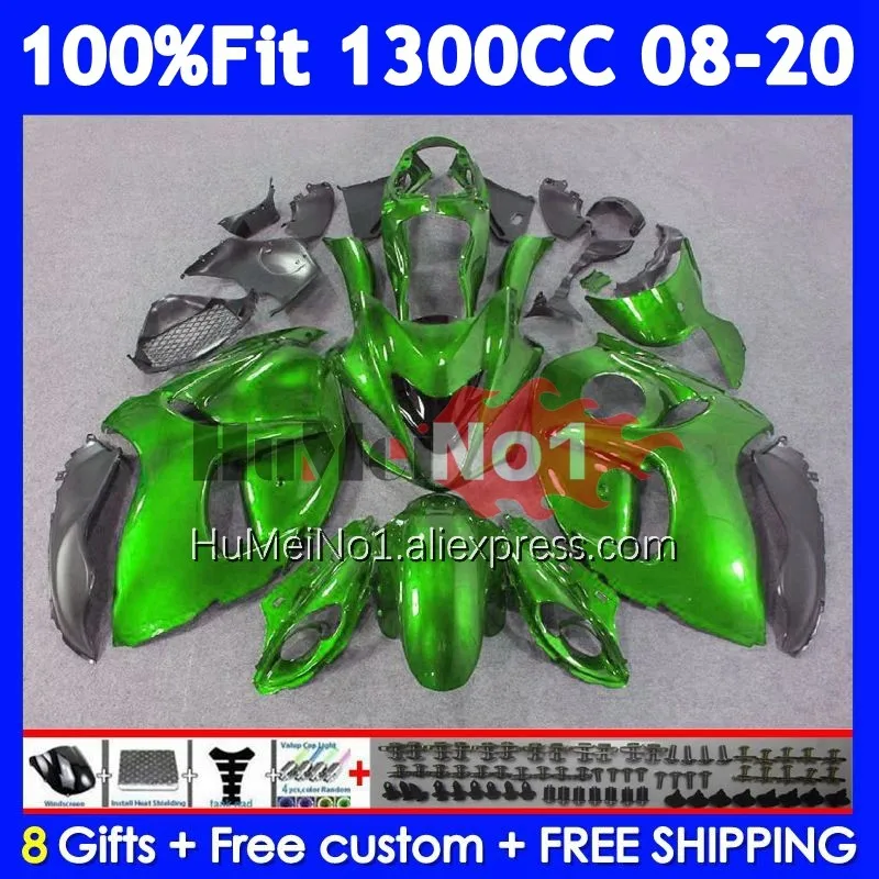 Fairing For SUZUKI GSXR 1300 Hayabusa GSXR-1300 127No.57 GSXR1300 2008 2009 2010 2011 2012 2013 All green 14 15 16 17 18 19 20