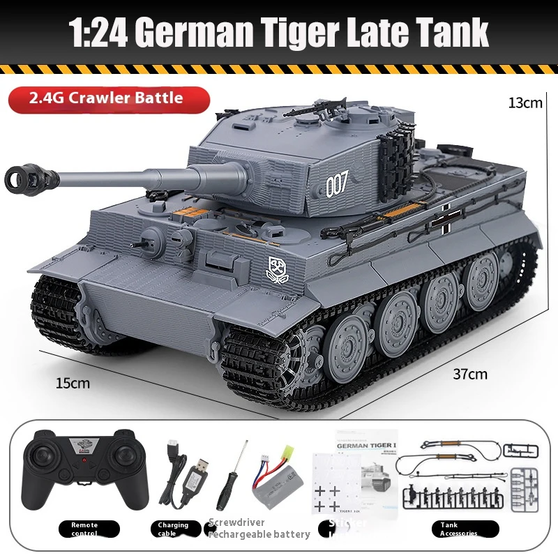 

TG3848-11-M TG3848-11-L2024 Новый тигровый танк с дистанционным управлением, гусеничная пушка, большая модель, игрушечная модель для мальчика