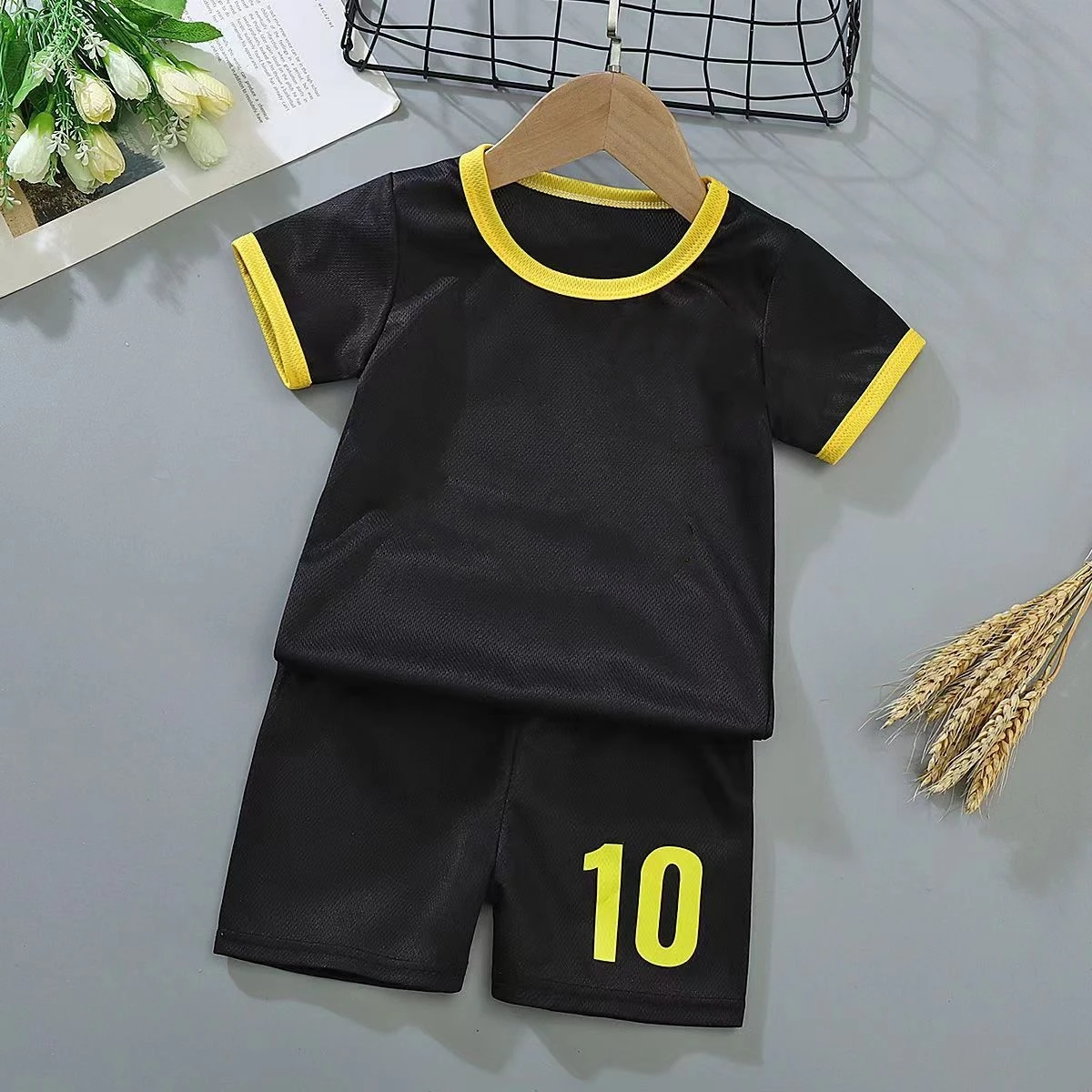 Kids Football Jersey Boy Soccer Jersey Set Polyester Soccer Breathable Football Uniform For Children girl Jersey shorts sets