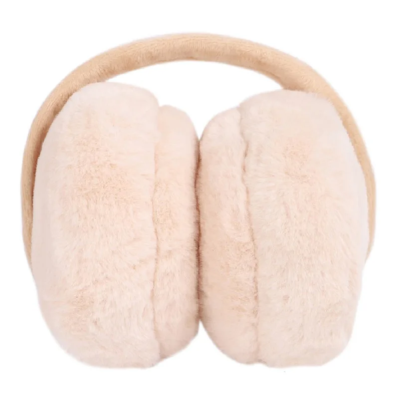 New Fur Solid Color Ladies Earmuffs Autumn and Winter Warm and Comfortable Unisex Skiing Fur Headphones Casque Antibruit Cute