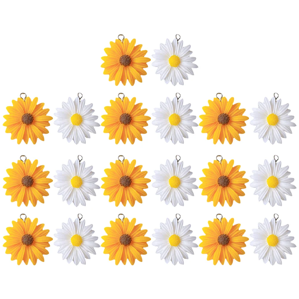 

20 Pcs Pendant Flower Necklace Bracelet Pendants Crafts Accessories for DIY Resin Earrings Decors Bride