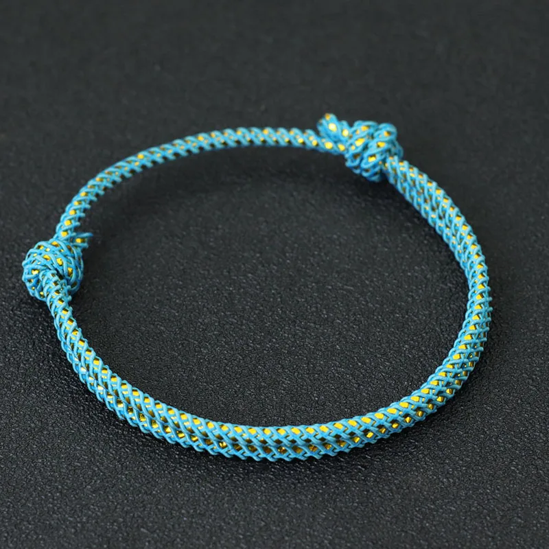 Stylish 3mm Rope Bracelet Unisex Apparel Accessories Adjustable Handmade Weaven 5 Colors Braslet Leisure Cycling Couple Pulseira