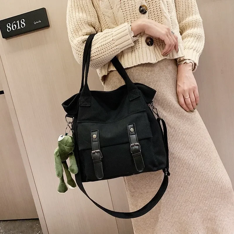 Versatile Canvas Bag Shoulder Bags for Women Purse and Handbag Crossbody Bag Tote Bag for Women Mother Kids Bags School Bags Sac image 2