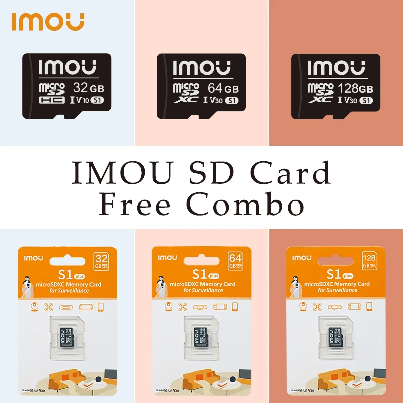 IMOU Free Combo 32G/64G/128G SD Card Memory Card High Speed Exclusive Micro SD XC Card for Surveillance