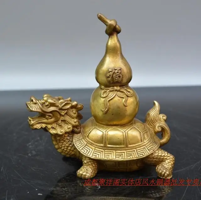 Poly Xiangge light copper dragon gourd decoration home feng shui enrichment Home Furnishing copper ornaments