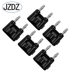 JZDZ 5pcs Double Row 4mm Banana Plug Connector Speaker Amplifier Plug Jack Twin Banana Terminal Couple  Adapter J.10045
