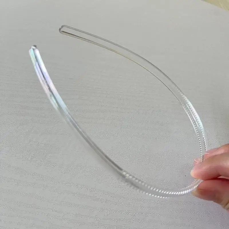 652F Plain Headbands Toothed Hair Hoop Headbands Clear Plastic Hair Hoop 8mm/12mm/20mm/25mm Plain Headbands Toothed Comb