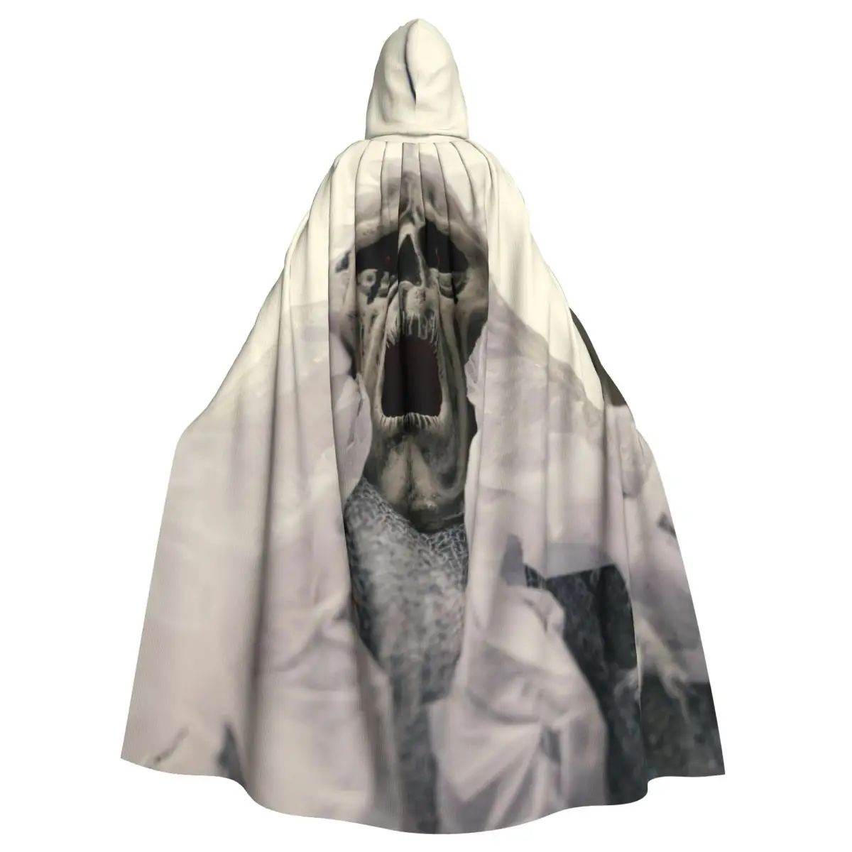 

Dark Skull Face Cloak for Halloween and Spooky Cosplay Unisex Adult Cloak with Hood Long Witch Costume Cosplay