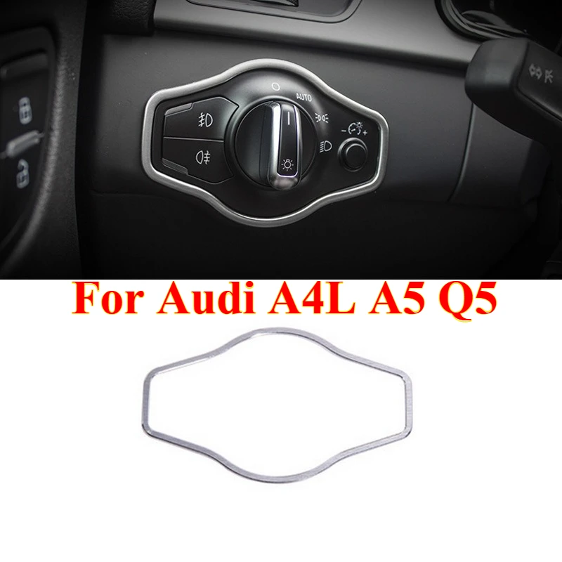 

1PCS Car Styling for Audi A4L A5 Q5 Car Headlight Switch Decoration Frame Trim Cover Stickers，Car Interior Accessories