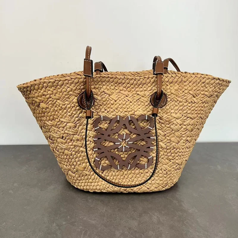 Female Weave Beach Tote Bags Big Underarm Bag for Lady Travel Handbag Large Capacity Woman Fashion Summer Shoulder Bags