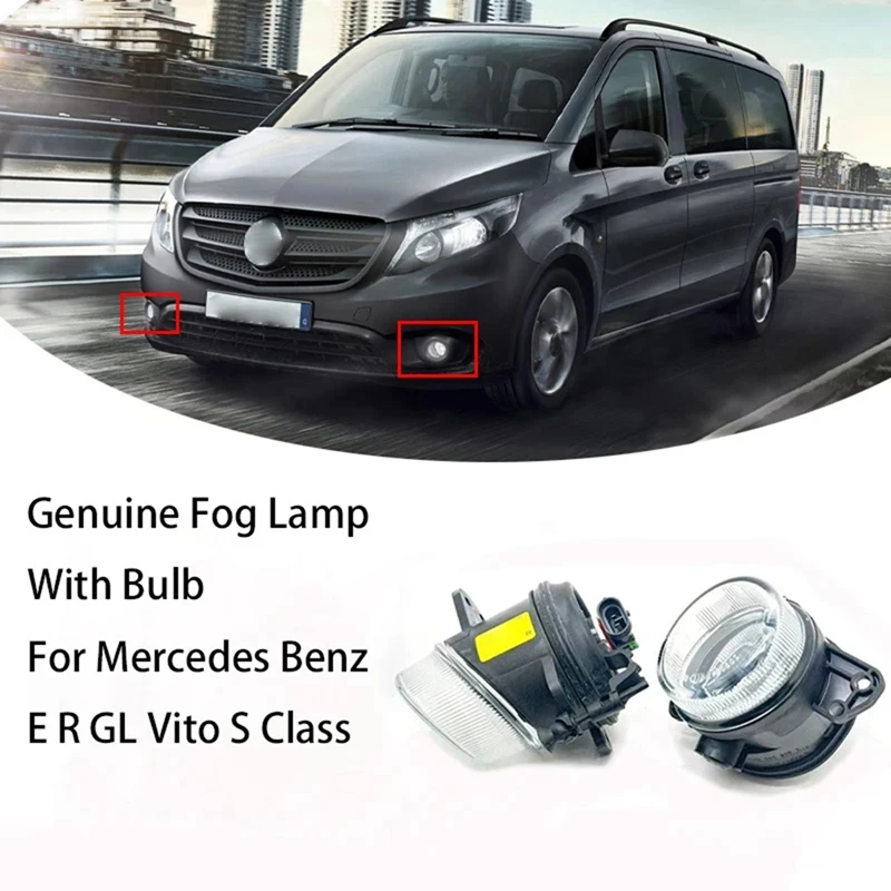 1 Pcs Fog Light Lamp With Bulb For Mercedes Benz E Vito GL S R Class Benz Parts