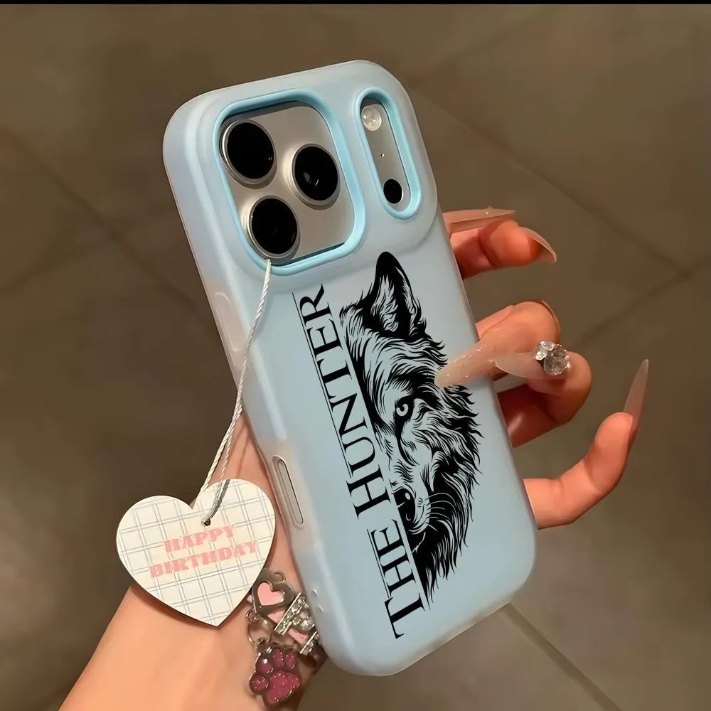 COOL Wolf Head Hunter Style Phone Case for iPhone 17 air 16 e 15 14 13 12 11 Pro Max Plus Candy Shockproof 2-in-1 Soft Case - view 2