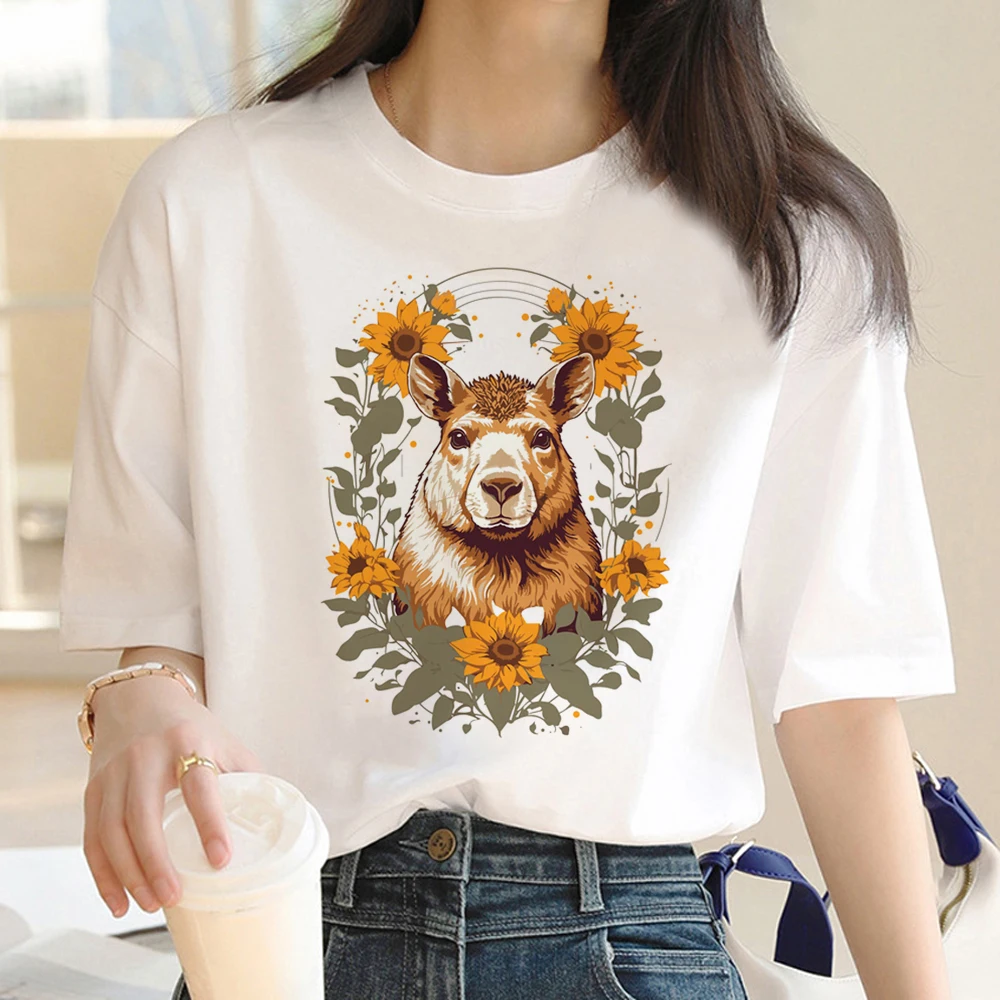 Capybara t shirt women designer t-shirts girl harajuku clothes