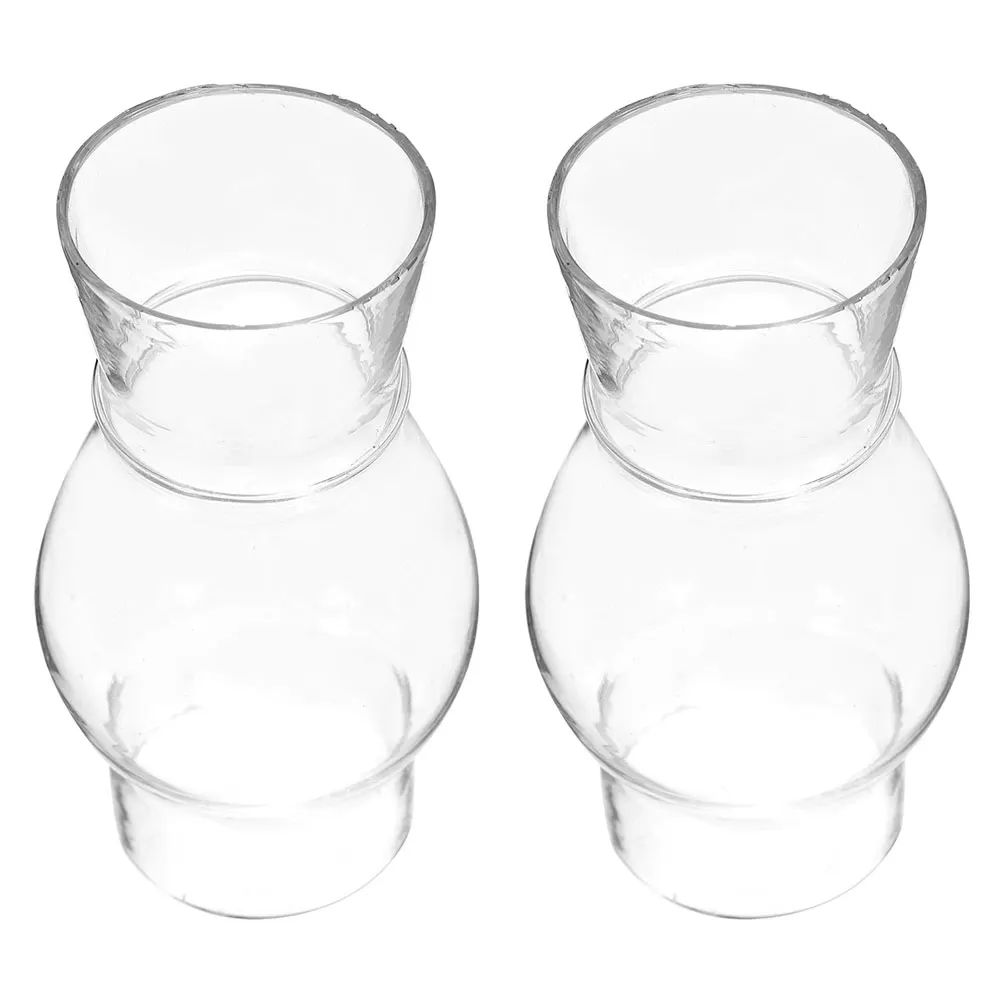 

2 Pcs Vintage Lampshade Chimney Replacement Oil Small Parts Shades Replacements