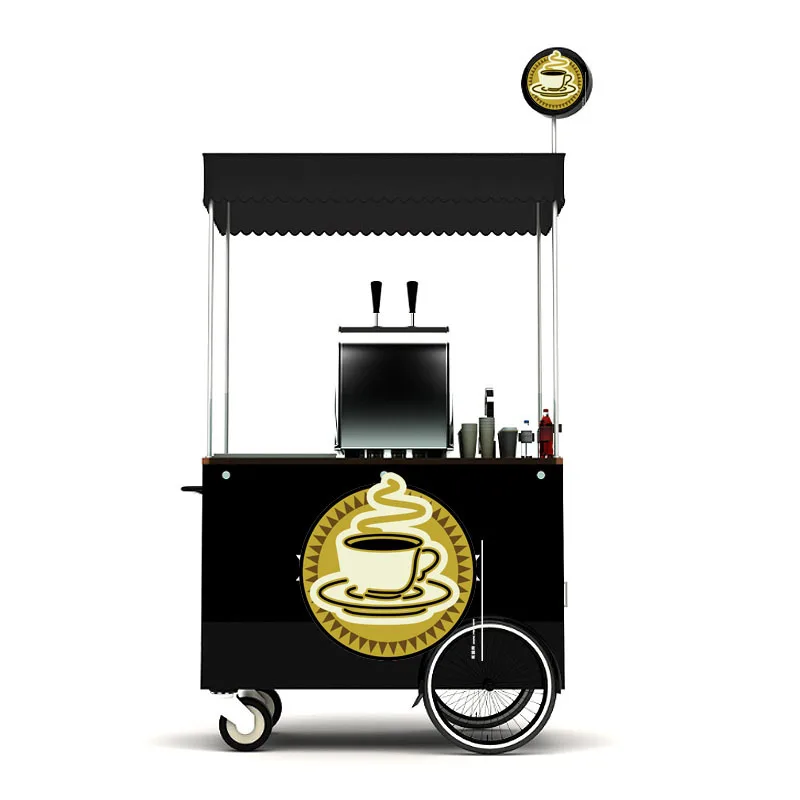 

Outdoor retail stall night market dining car, movable display trolley