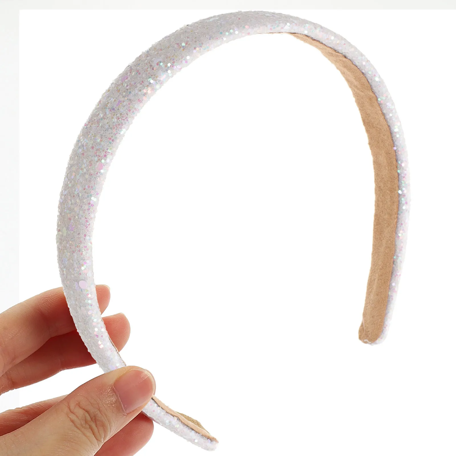 

Wide Rainbow Sequin Hairband Colorful Headband Makeup Spa Bridal Hair Decor for Women Girls Hairband Sequin Headband