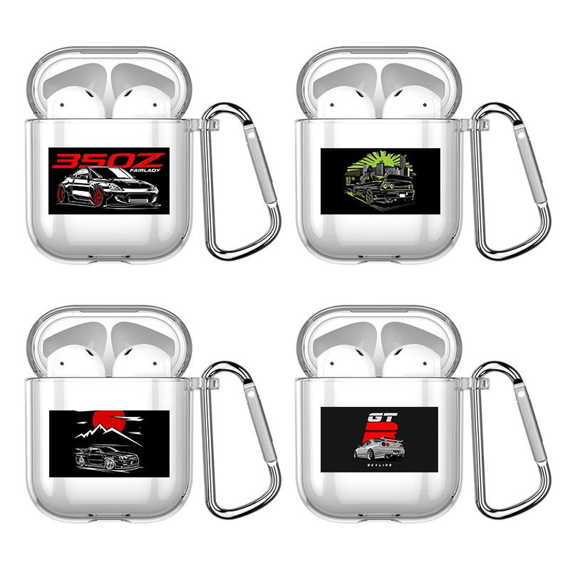 

Sports Car HKS JDM Cartoon Silicone Case For Apple Airpods 1 or 2 Shockproof Cover For AirPods 3 Pro Pro2 Transparent Earphone