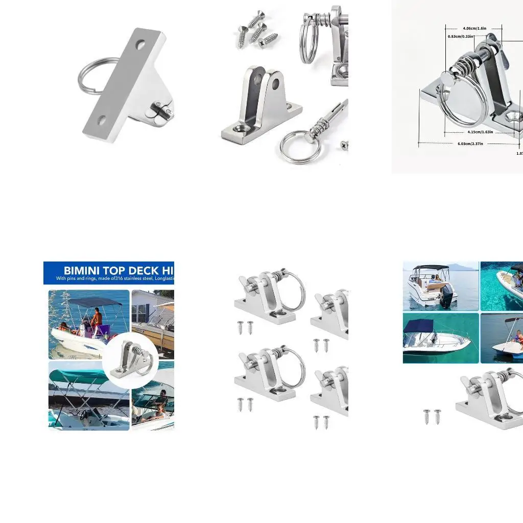 Sailboats Sunshade Mounting Hardware Bimini Top Deck Hinge with Stable Support With Stainless Steel Fasteners