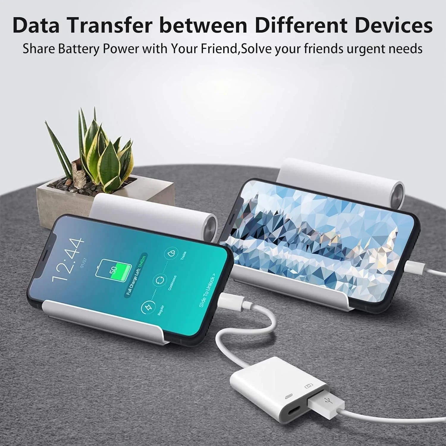 USB C to USB Camera Adapter for iPhone 16/15, USB3.0 Female OTG Adapter with Fast Charging Port For Samsung