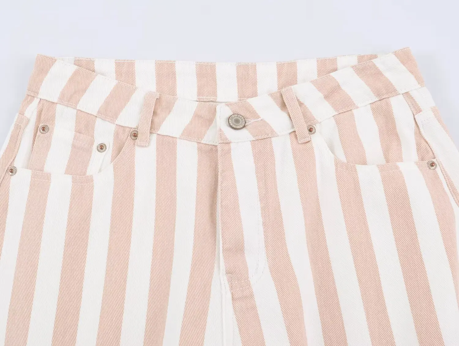 KONDALA Damen Trendige Lässige Gestreifte Jeanshose 2026 Sommer Frühherbst Mode Elegante Schicke Hose Pendler-Damenhose mit Taschen – Detail 5