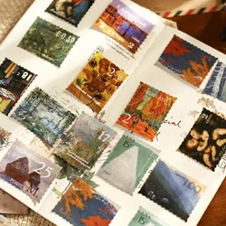 45pcs Vintage Van Gogh Monet World Famous Painting Collection Decorative Stickers for Scrapbooking DIY Sealing Crafts