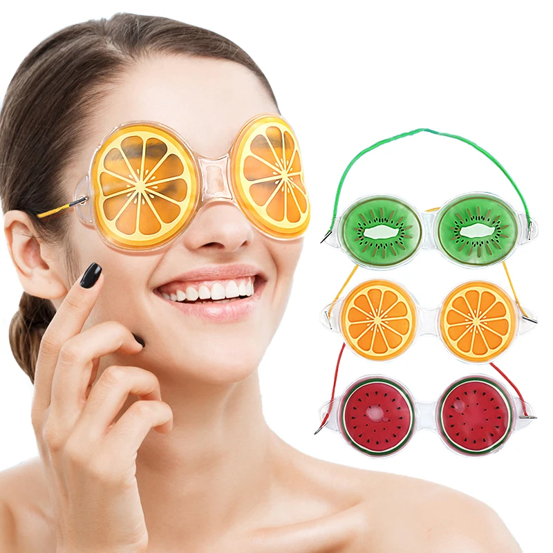 Óculos de Gelo Máscaras para Remoção de Círculos Escuros, Fadiga Ocular, Gel Eye Care, Gel Essencial Beleza, Estilo Verão, 1pc