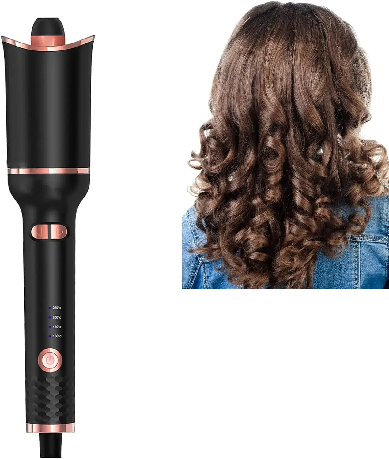 

Auto Hair Curler, Anti- and Anti-Scald Automatic Curling Iron for Hair Styling, 1 Inch Automatic Hair Curler, Barrel for Mid Le